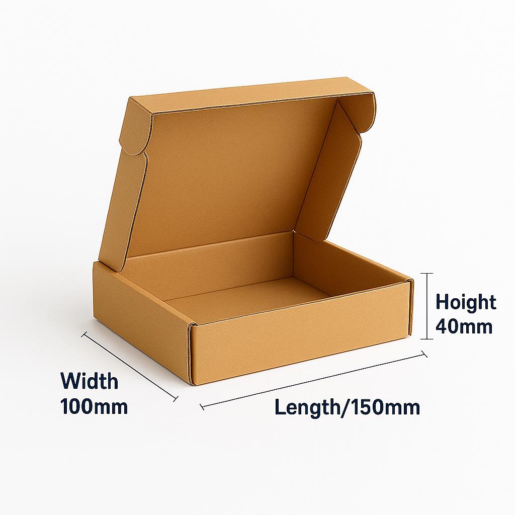 Kraft Tab Locking Literature Mailers 100pcs per Box - 100MM W x 150MM L x 40MM