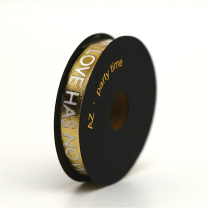 Gold Foil Letter Ribbon – 1 cm x 5 yd x 6 rolls