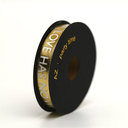 Gold Foil Letter Ribbon – 1 cm x 5 yd x 6 rolls