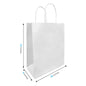 1053W | 250pcs Debbie 10x5x13 inches White Paper Bags Twisted Handles – main