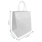 1072W | 250pcs Bistro 10x6.75x12 inches White Paper Bags Twisted Handles – main
