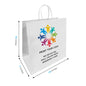 Star 13x7x13 inches White Paper Bags Twist Handles, Full Color Custom Print, Printed in Canada – main
