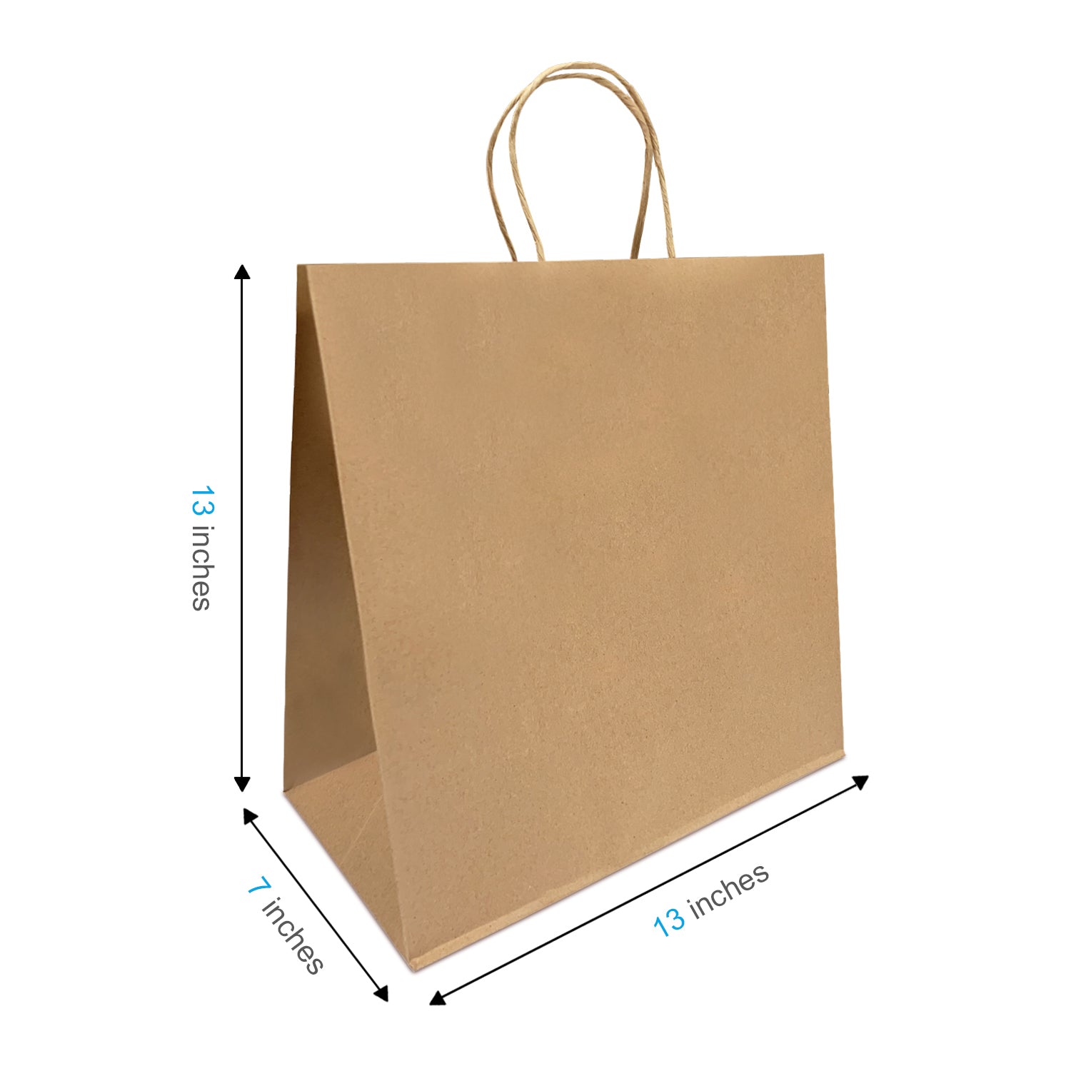 1373B | 250pcs Star 13x7x13 inches Kraft Paper Bags Twisted Handles – main