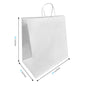 1484W | 200pcs Tiger 14x8x14 inches White Paper Bags Twisted Handles – main