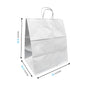1506W | Dumbo 15x10.5x16.5 inches White Paper Bags Twisted Handles – main