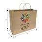 Vogue 16x6x12 inches Kraft Paper Bags Twist Handles, Full Color Custom Print, Printed in Canada – main