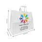 Vogue 16x6x12 inches White Paper Bags Flat Handles – main