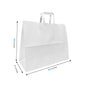 1662FW | 300pcs Vogue 16x6x12 inches White Paper Bags Flat Handles – main