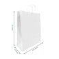 1669W | 200pcs Queen 16x6x19.25 inches White Paper Bags Twisted Handles – main