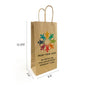 Double Wine 6.5x3.5x12.375 inches Kraft Paper Bags Twist Handles – main