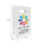 Snack 7.125x3.25x10.75 inches White Paper Bags Die Cut Handles – main