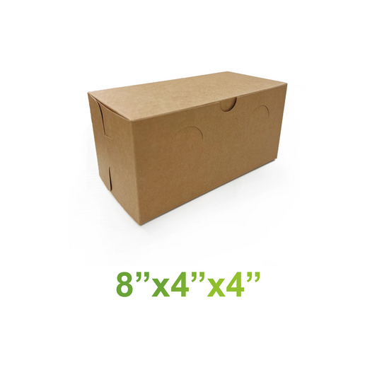 8" x 4" x 4" - Kraft Bakery Boxes - Carton of 100 - KIS PAPER - 5333 – main