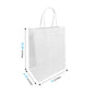 8450W | 250pcs Cub 8.5x4.75x10.25 inches White Paper Bags Twisted Handles – main