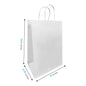 9063W | 200pcs Bottle 9x5.75x13.5 inches White Paper Bags with Handles – main