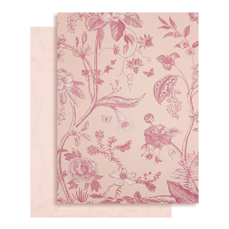 Chinese Floral Rhythm Art-Style Wrapping Paper - 10 Sheets