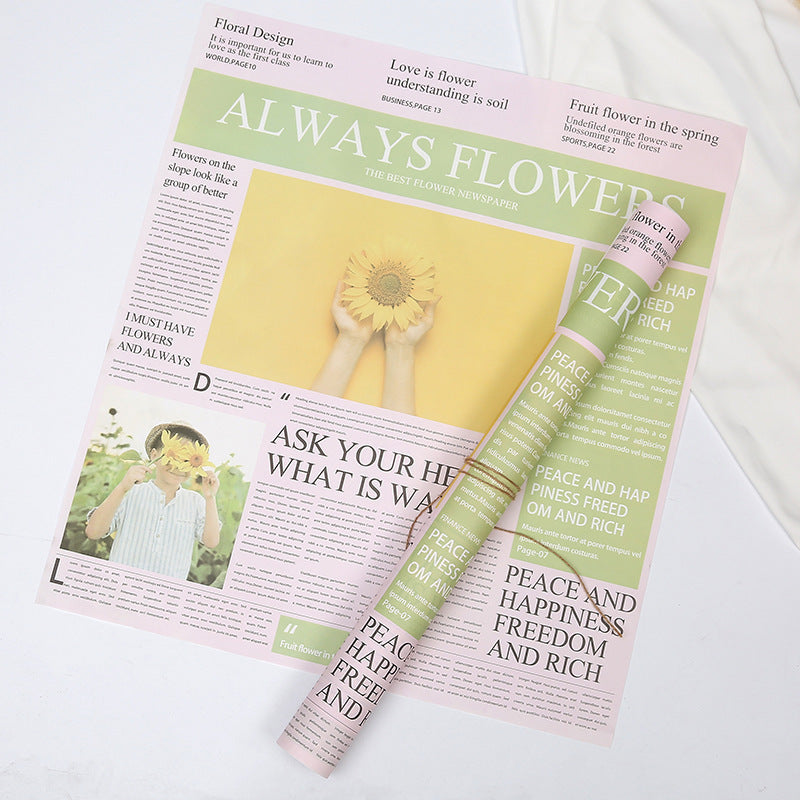 Vintage Newspaper Wrapping Paper Dream Life Design - 20 Sheets