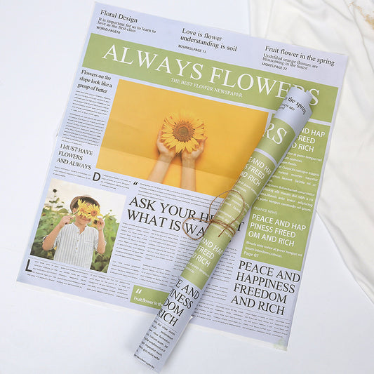 Vintage Newspaper Wrapping Paper Dream Life Design - 20 Sheets