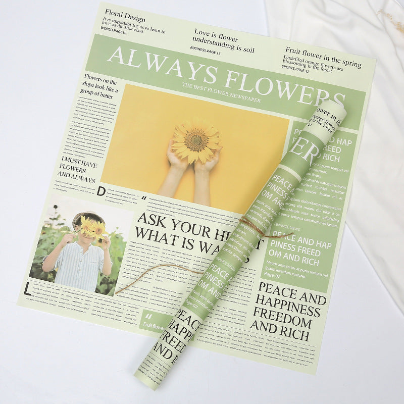 Vintage Newspaper Wrapping Paper Dream Life Design - 20 Sheets