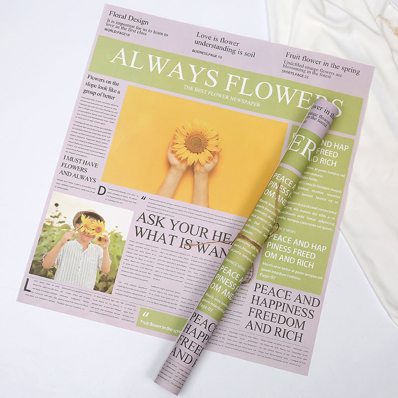 Vintage Newspaper Wrapping Paper Dream Life Design - 20 Sheets
