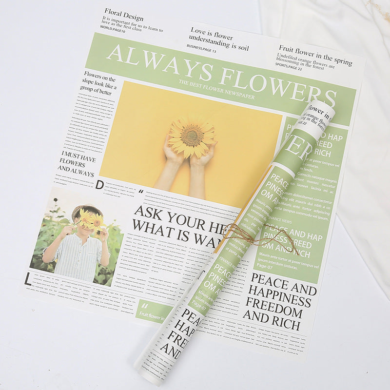 Vintage Newspaper Wrapping Paper Dream Life Design - 20 Sheets