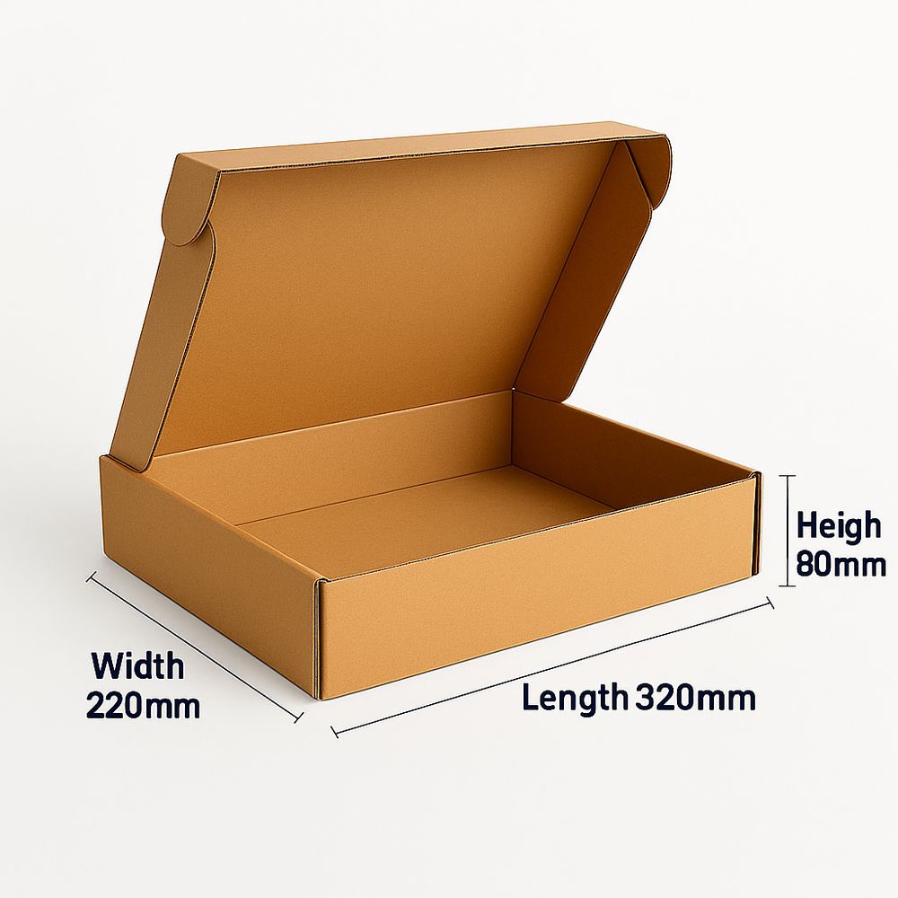 Kraft Tab Locking Literature Mailers 100pcs per Box - 220MM W x 320MM L x 80MM H
