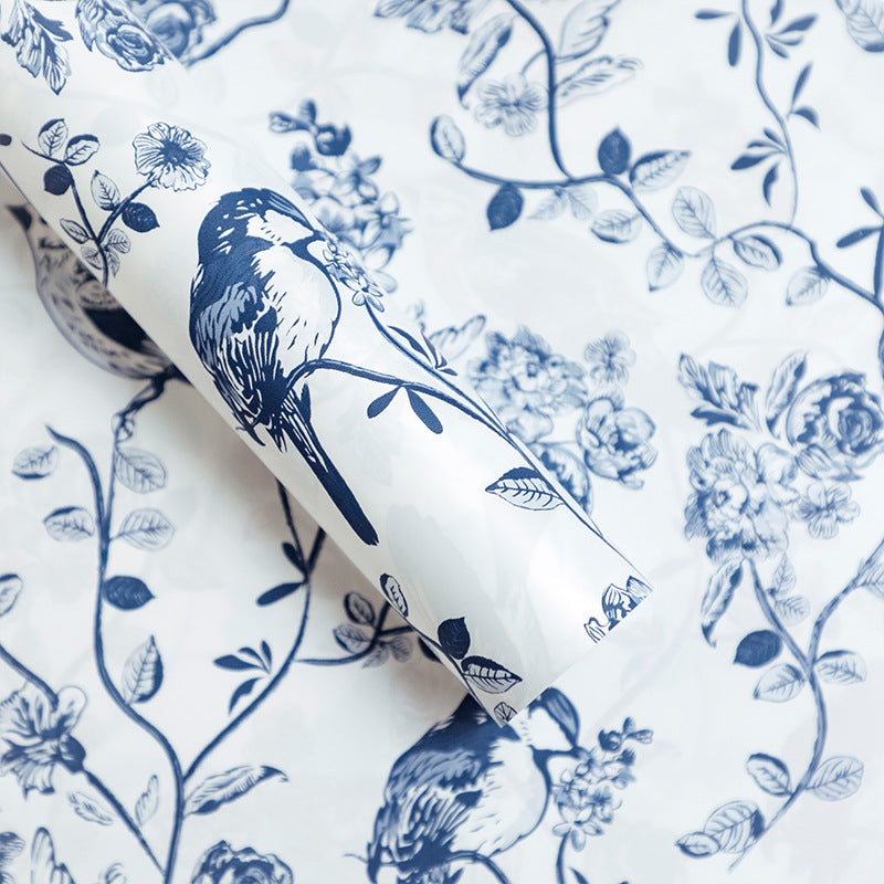 Mountain Flowers & Birds Wrapping Paper - 20 Sheets