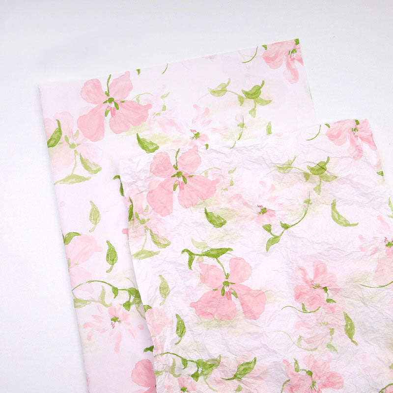New Blue Sakura Wrapping Paper - 20 Sheets