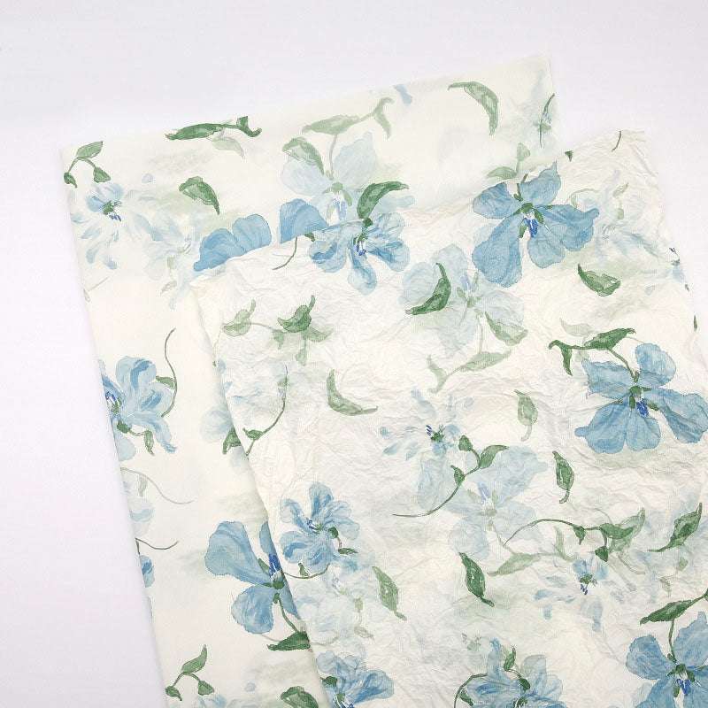 New Blue Sakura Wrapping Paper - 20 Sheets