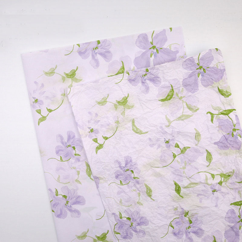 New Blue Sakura Wrapping Paper - 20 Sheets