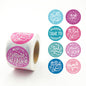 3.8cm Mixed Color Thank You Stickers – 400pcs Roll