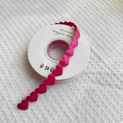 Heart‑to‑Heart Satin Ribbon – 1.5 cm x 10 yd x 6 rolls