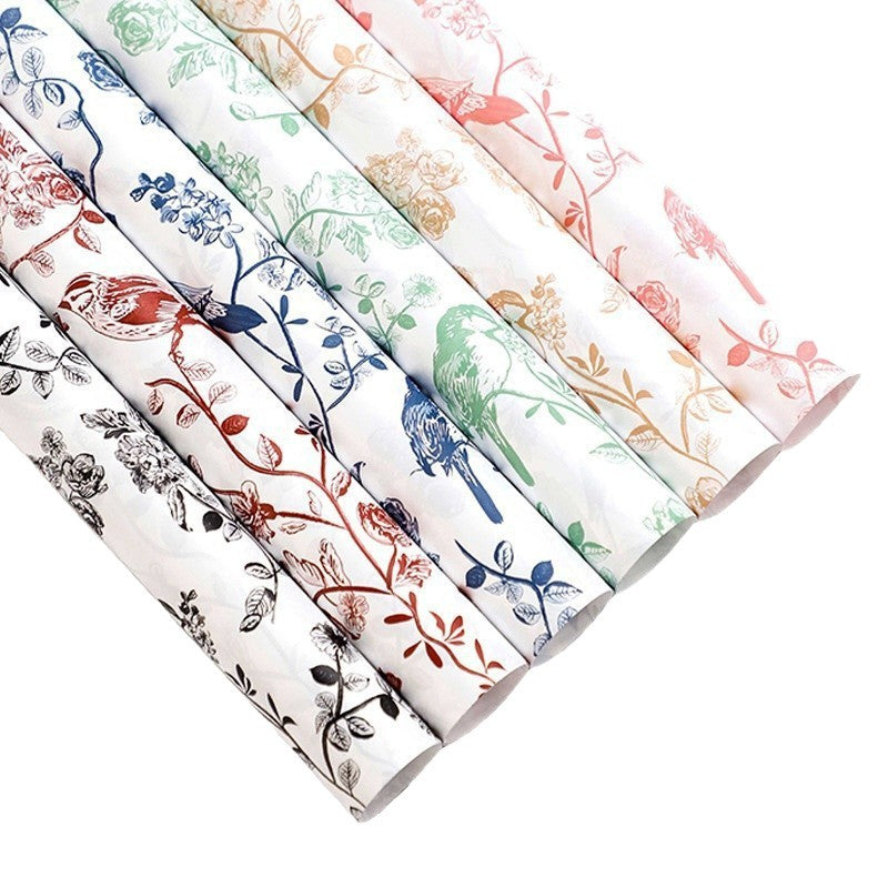 Mountain Flowers & Birds Wrapping Paper - 20 Sheets