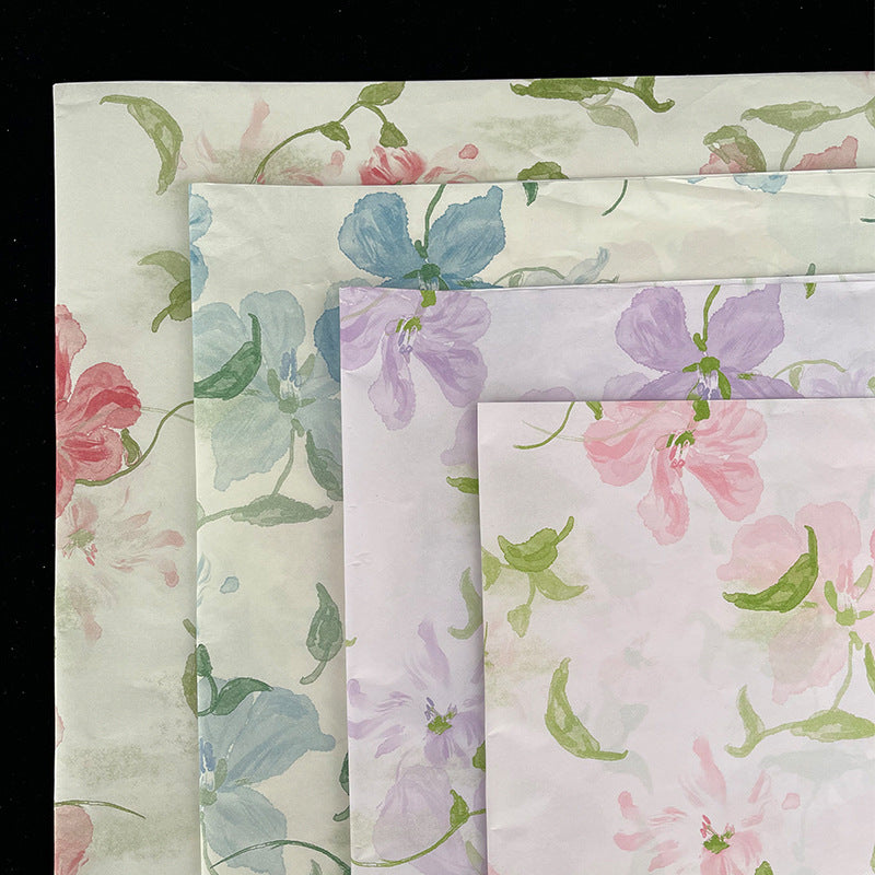 New Blue Sakura Wrapping Paper - 20 Sheets