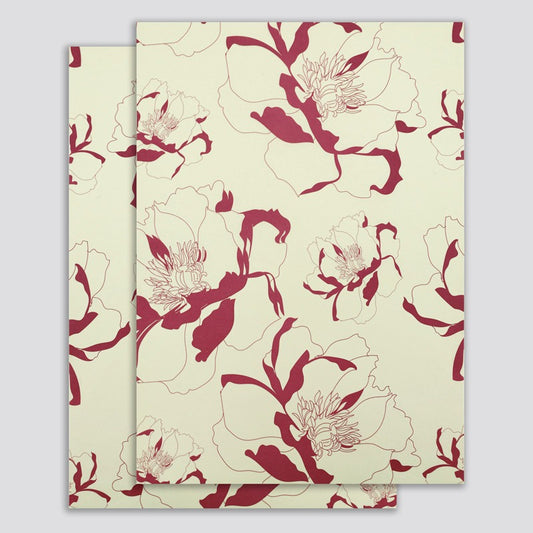European Dreamy Floral Waterproof Wrapping Paper - 10 Sheets
