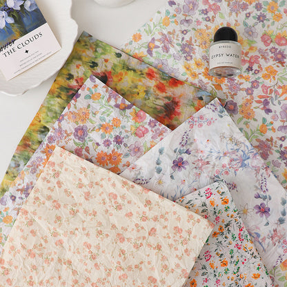 Thickened Trending Rapeseed Flower Wrapping Paper - 10 Sheets
