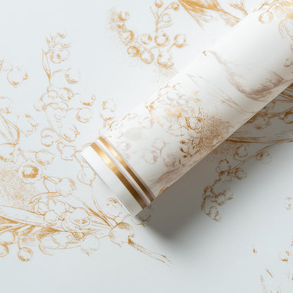 Lily of the Valley Rose Wrapping Paper - 20 Sheets