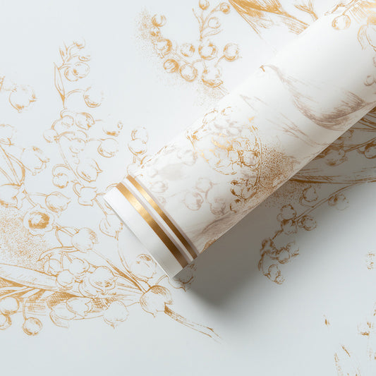 Lily of the Valley Rose Wrapping Paper - 20 Sheets