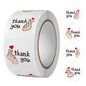 2.5cm Thumb Heart Thank You Stickers – 500pcs Roll
