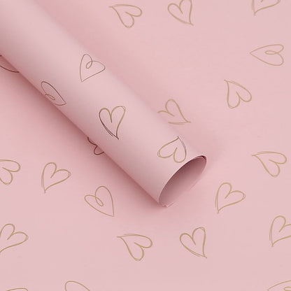Waterproof Printed Elegant Wrapping Paper Beloved - 20 Sheets