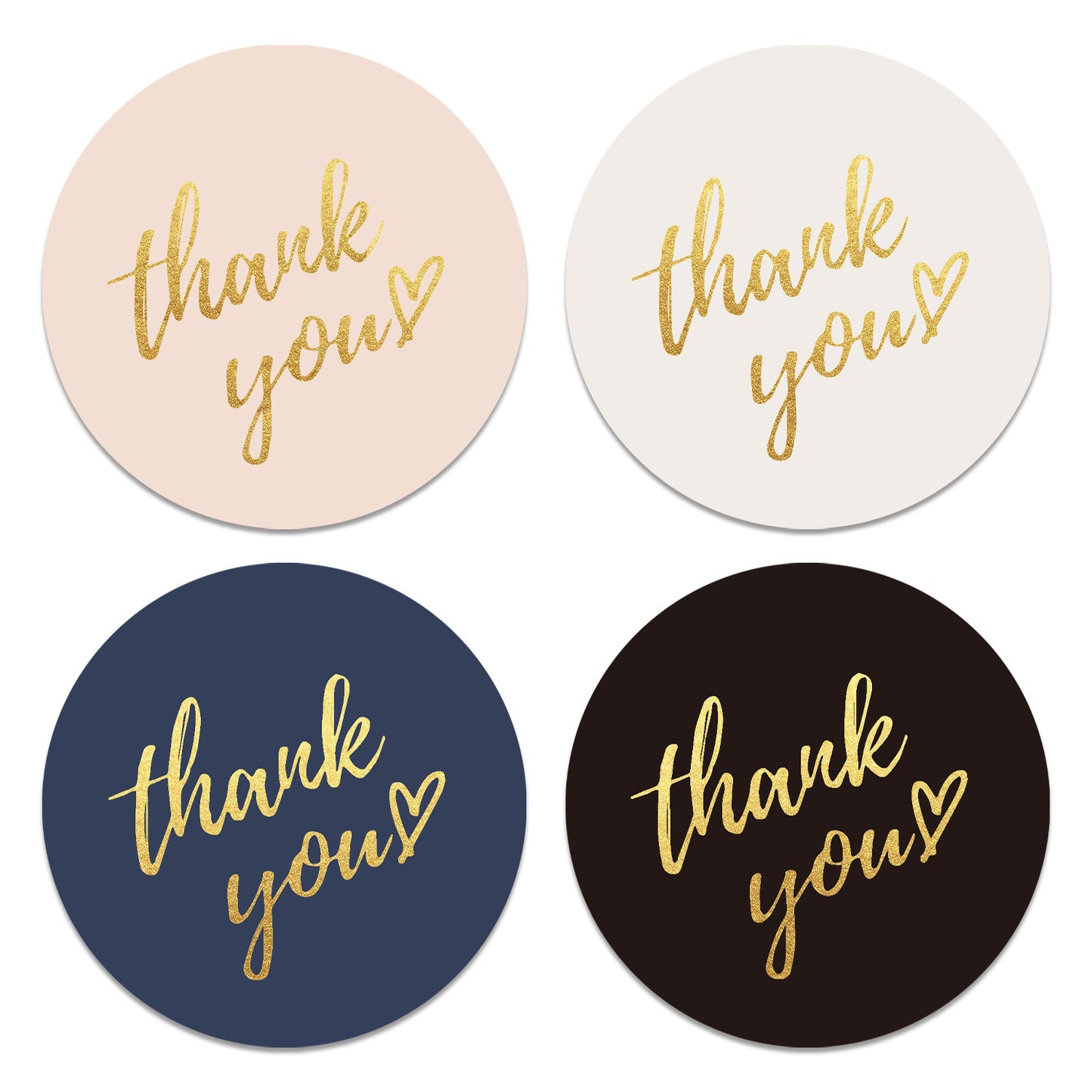 2.5cm Gold Foil Thank You Stickers – 500pcs Roll