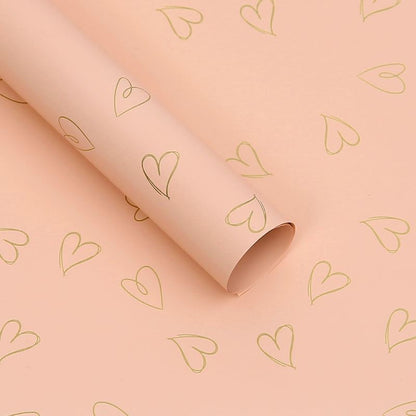 Waterproof Printed Elegant Wrapping Paper Beloved - 20 Sheets
