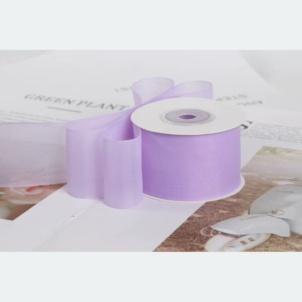 Matte Milk Silk Sheer Ribbon – 3.8 cm x 20 yd x 6 rolls