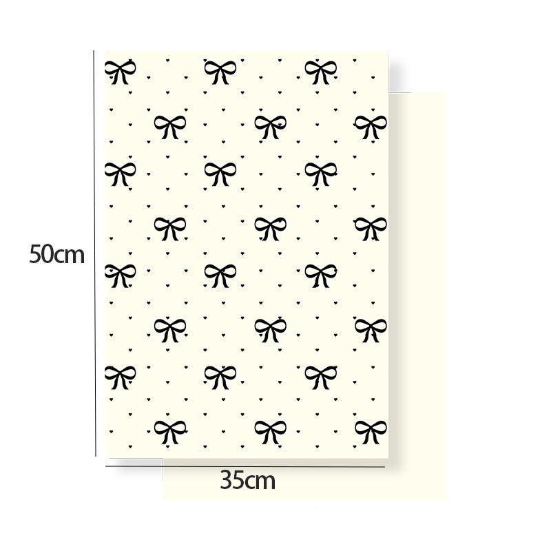 Romantic Bow Series Wrapping Paper - 10 Sheets