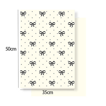 Romantic Bow Series Wrapping Paper - 10 Sheets