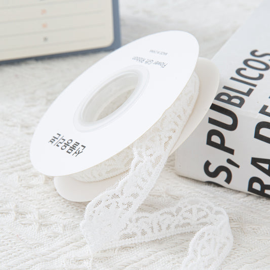 Transparent Lace Crown Organza Ribbon – 2 cm x 5 yd x 6 rolls