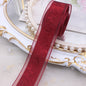 Jacquard Printed Organza Ribbon – 2.5 cm x 5 yd x 6 rolls