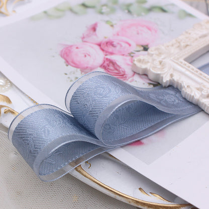 Jacquard Printed Organza Ribbon – 2.5 cm x 5 yd x 6 rolls