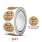 2.5cm Kraft Paper Thank You Stickers for Small Business – 500pcs Roll
