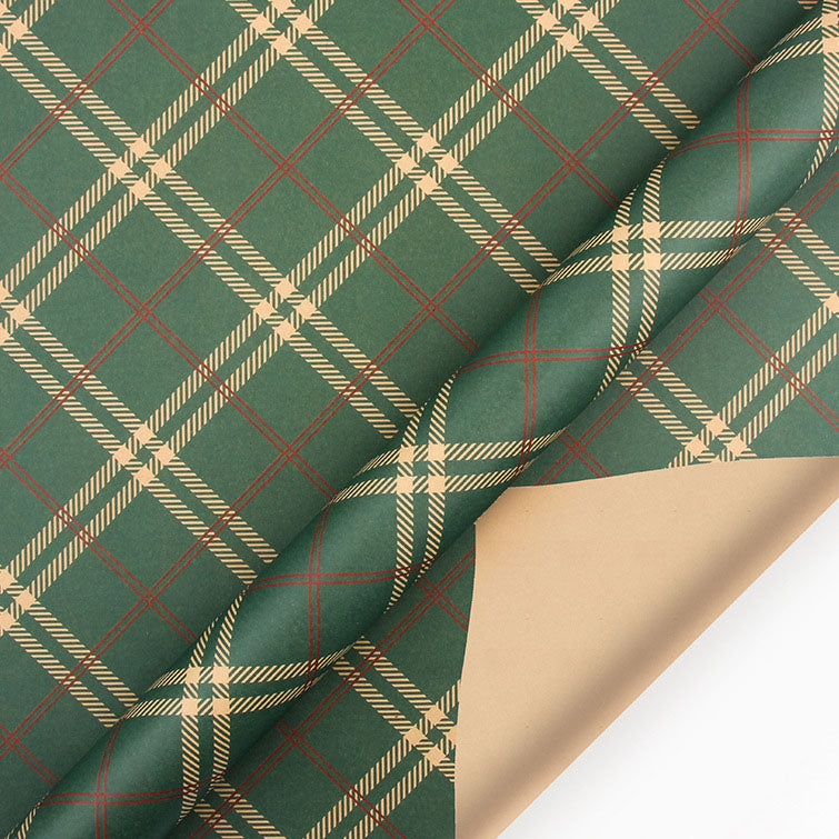 New Vintage Kraft Christmas Gift Wrapping Paper - 10 Sheets