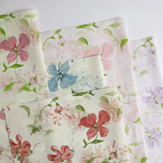 New Blue Sakura Wrapping Paper - 20 Sheets
